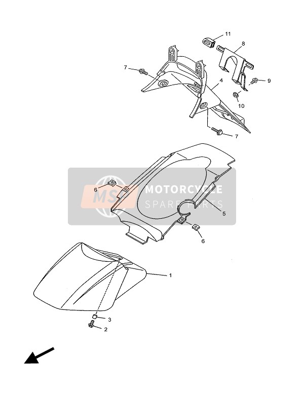 Yamaha YN100 NEOS 2003 Fender for a 2003 Yamaha YN100 NEOS